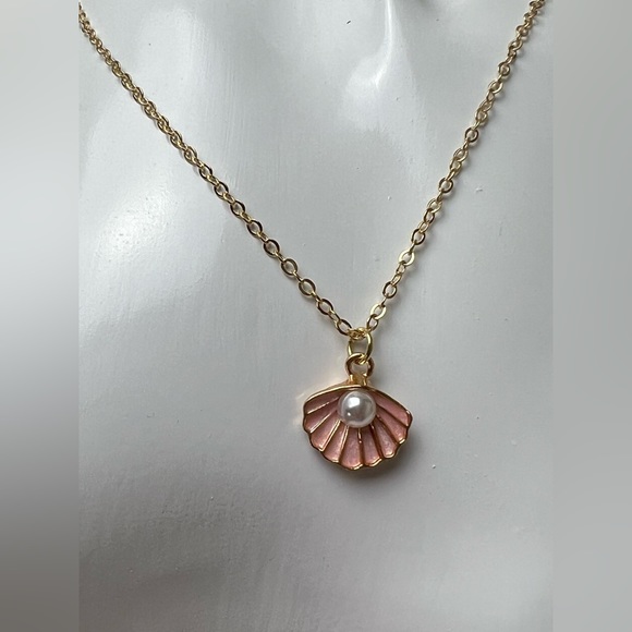 Beachy Chic Pink Multi-Strand Necklace Set- Sea Shell and Pearl Layered Necklace - Picture 11 of 12